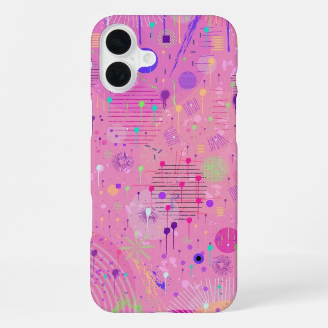 Coque iPhone Salade de fruits saisonniers : Peinture abstraite (Verso)