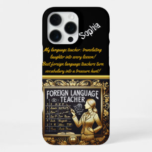 Coque iPhone 16 Pro Max Salle de classe élégante avec un professeur inspir