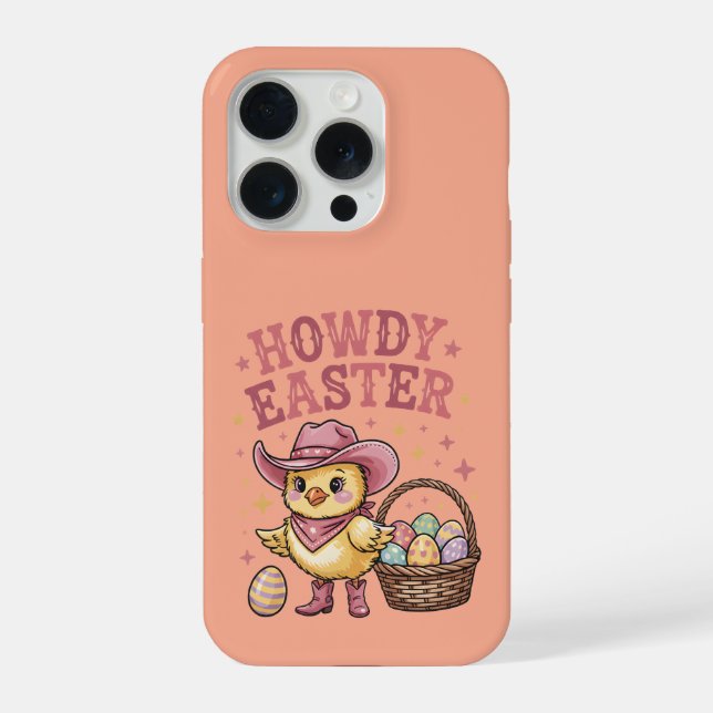 Coque iPhone Salut Poussin de Pâques Chasse aux œufs printanièr (Verso)