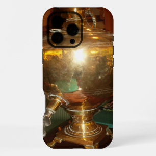 Coque iPhone 16 Pro Max Samovar Doré Vintage Art de Théière Héritée Prin