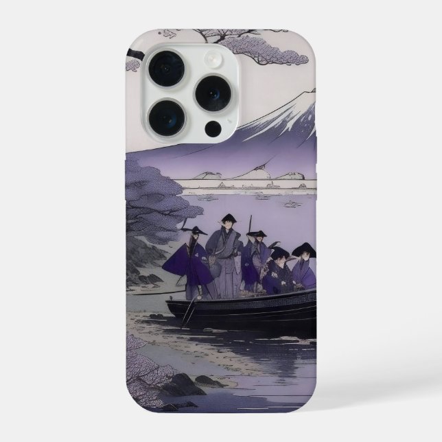 Coque iPhone Samurai iPhone 15 Case Mount Fuji Japanese Art (Verso)