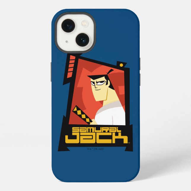 Coque iPhone Samurai Jack Souriant Futuristic Frame Graphic (Verso)