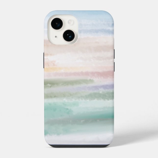 Coque iPhone Sandy Beach Ocean Waves Coucher de soleil Couleur  (Verso)