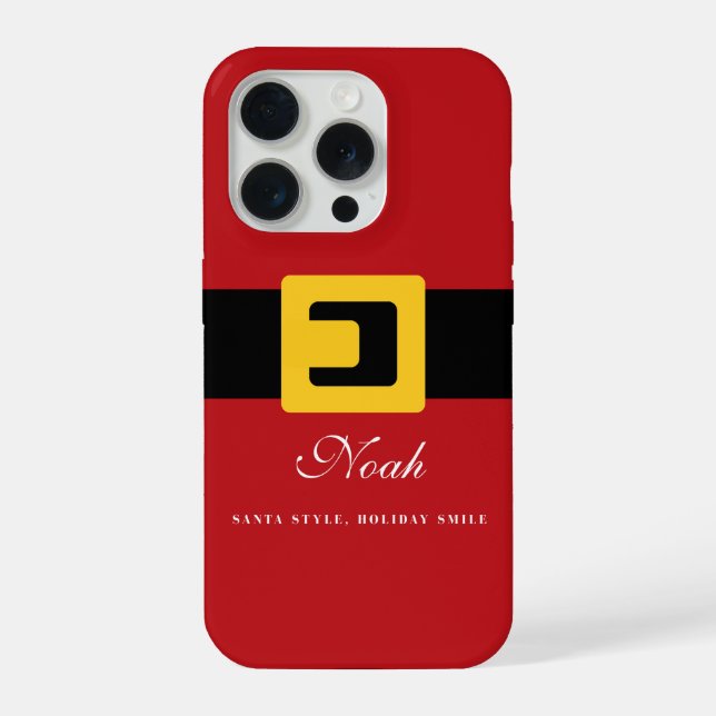 Coque iPhone Santa Suit Holiday — Personalized Name Edition (Verso)