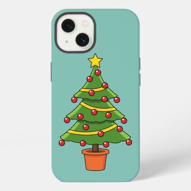 Coque iPhone Sapin de Noël (Verso)