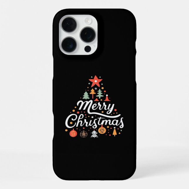 Coque iPhone Sapin de Noël Joyeux Noël Classique (Verso)