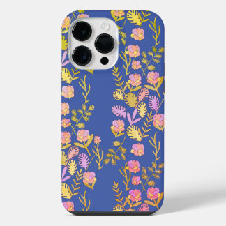 Coque Pour Pour iPhone 14 Pro Max Sapphire Blue Floral Botanique Bliss Téléphone Cas
