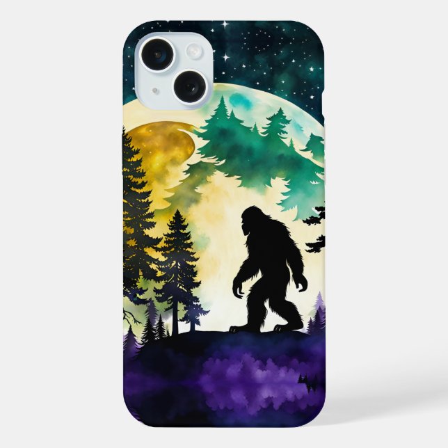Coque iPhone Sasquatch pleine lune (Verso)