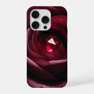 Coque iPhone 15 Pro Satinheart Rouge – Rose Gem Phone Case