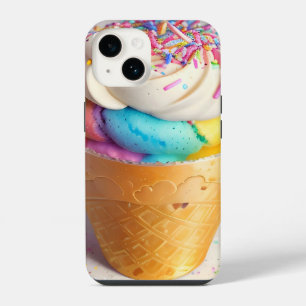 Coque Pour iPhone 14 Saupoudrer de cônes de crème glacée