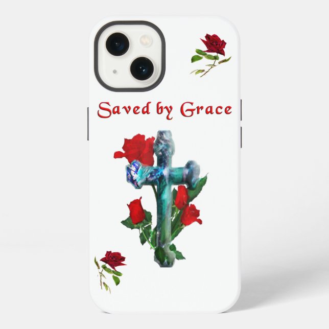 Coque iPhone Sauvé par la grâce (Verso)
