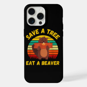 Coque iPhone 15 Pro Max Sauver un Arbre Manger un Castor Drôle de Castor P