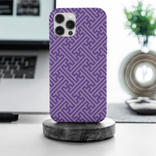 Coque iPhone 15 Pro Max Sayagata motif, japonais, violet et rose