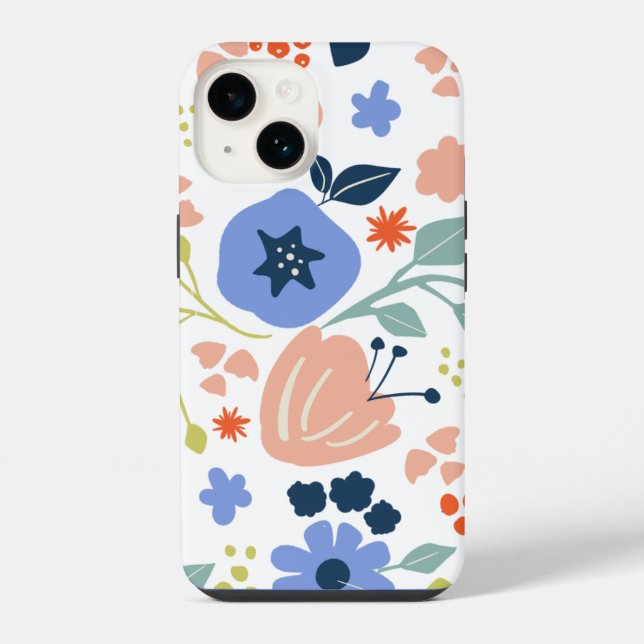 Coque iPhone Scandi moderne floral (Verso)