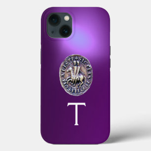 Etui iPhone 13 SCEAU DES TEMPLIERS MONOGRAMME Violet