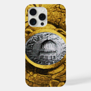 Coque iPhone 15 Pro Max SCEAU DES TEMPLIERS or jaune