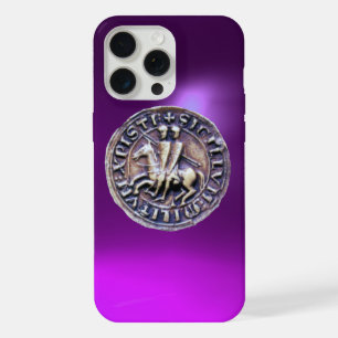 Coque iPhone 15 Pro Max SCEAU DES TEMPLIERS violet