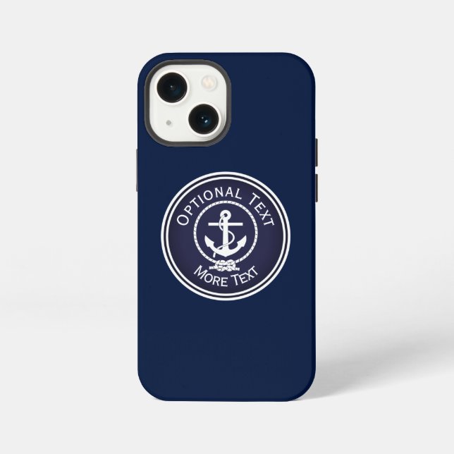 Coque iPhone Sceau nautique d'ancrage   (Verso)