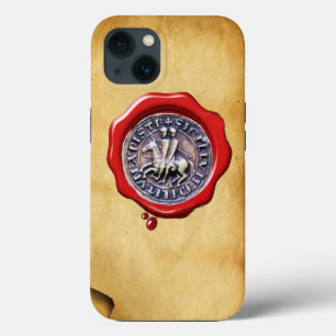 Etui iPhone 13 SCELAU DES CHEVALIERS TEMPLIERS sur parchemin de c