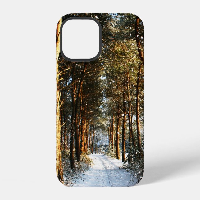 Coque iPhone Scène de neige forestière iphcna (Verso)