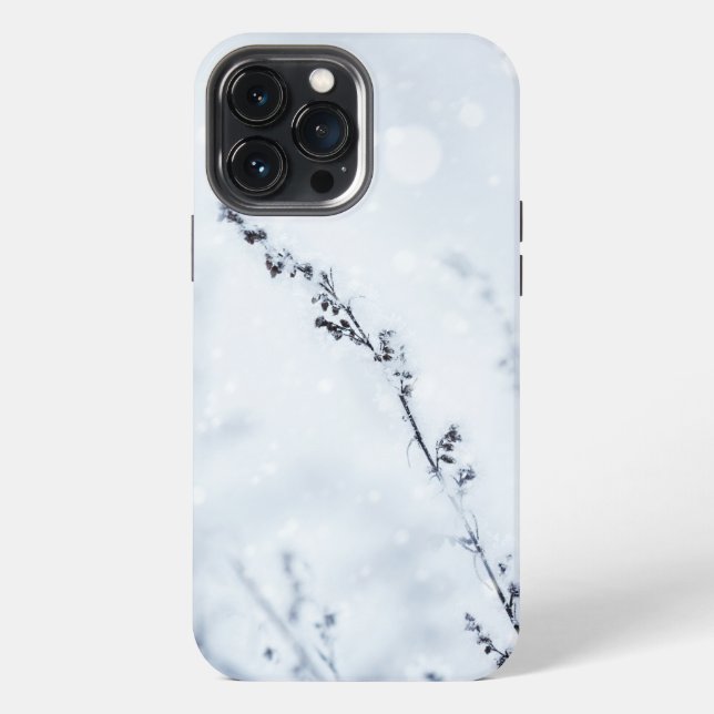 Coque iPhone Scène hivernale - Fleur gelée (Verso)