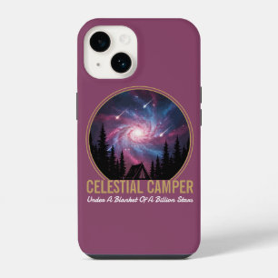 Coque Pour iPhone 14 Scène nocturne de la galaxie du campeur céleste