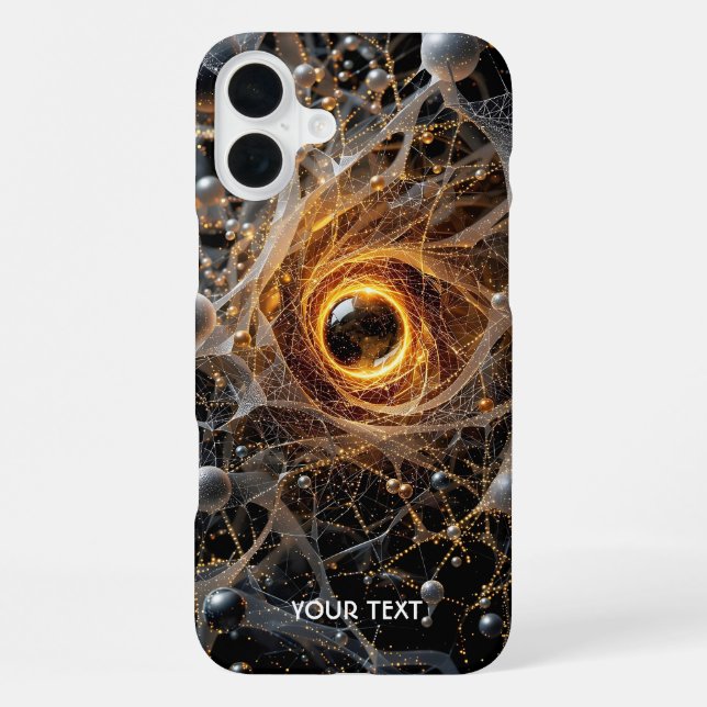Coque iPhone Scène spatiale abstraite fantaisiste mignonne (Verso)