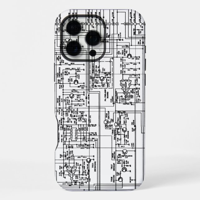 Coque iPhone Schéma de circuit imprimé de carte de circuit élec (Verso)