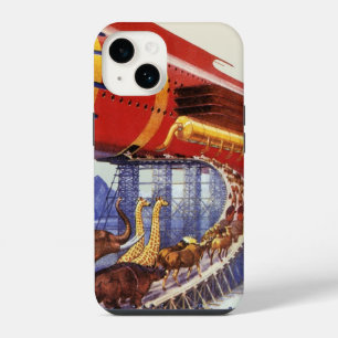 Coque Pour iPhone 14 Science-fiction vintage, Animaux sauvages de l'arc