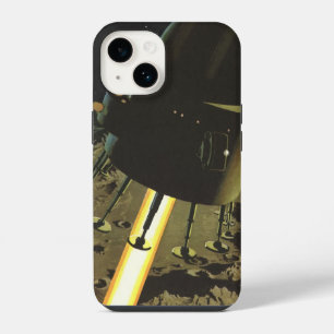 Coque Pour iPhone 14 Science-fiction vintage, atterrissage de fusée sur