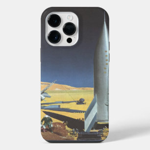 Coque Pour Pour iPhone 14 Pro Max Science-fiction vintage de planète désertique avec