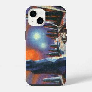 Coque Pour iPhone 14 Science-fiction vintage de planète étrangère avec