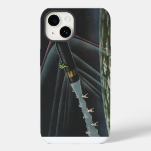 Coque Pour iPhone 14 Science-fiction vintage d'un astronaute chevauchan