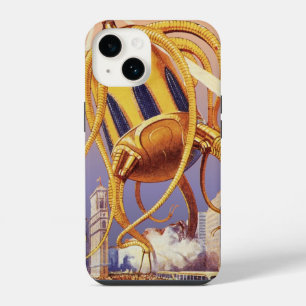 Coque Pour iPhone 14 Science-fiction vintage Guerre Invasion Alien Pieu