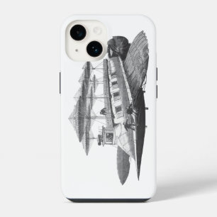 Coque Pour iPhone 14 Science-fiction vintage Steampunk Éclipse de dirig