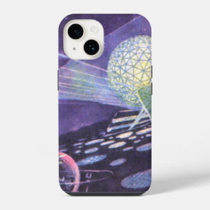 Coque Pour iPhone 14 Science-fiction vintage, un globe lumineux avec de