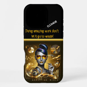 Coque iPhone 16 Pro Max Scientifique des données fusionnant l'art et l'ana