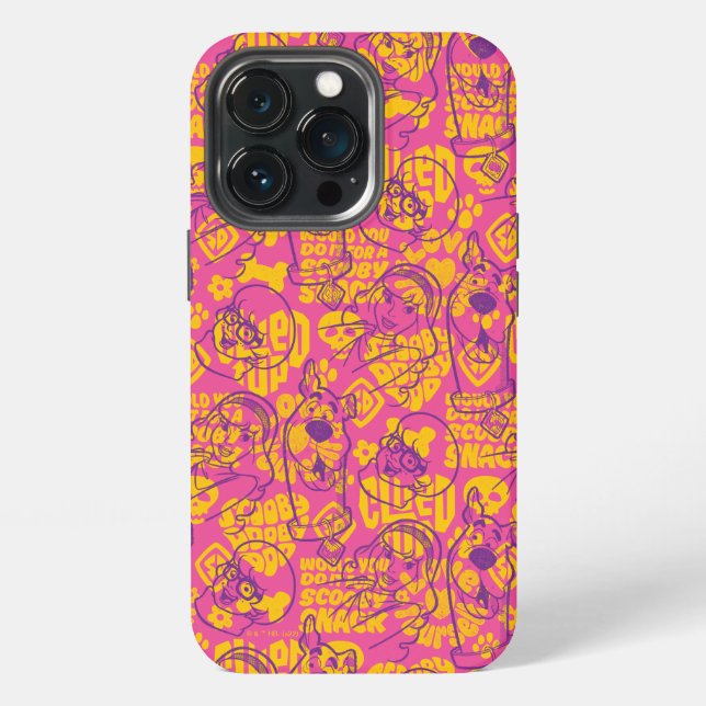 Coque iPhone Scooby-Doo | Funky Flower Pattern (Dos)