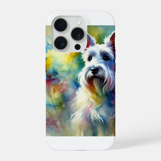 Coque iPhone Scottish Terrier 300824AREF102 - Watercolor (Verso)