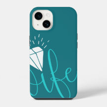 Script et diamant turquoise Wifey