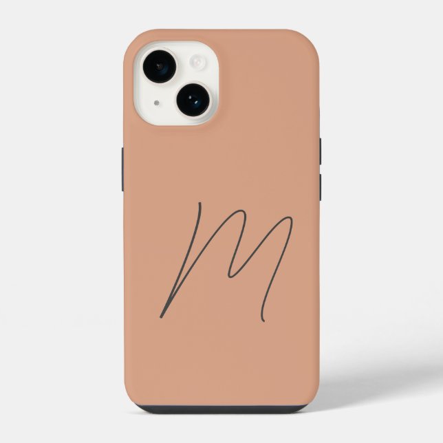 Coque iPhone Script initial simple moderne monogrammé (Verso)