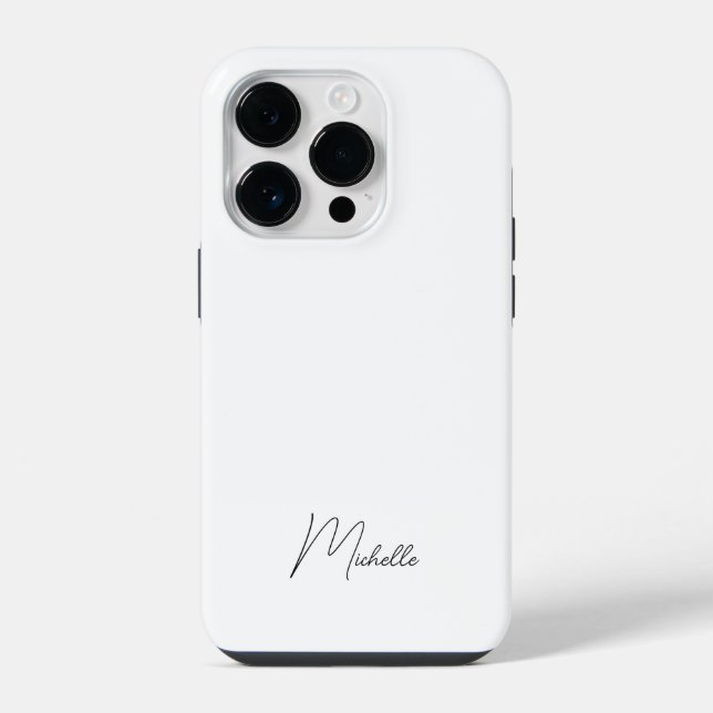 Coque iPhone Script minimaliste élégant professionnel (Verso)