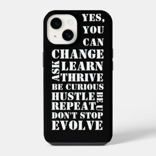 Coque Pour iPhone 14 Script rétro noir et blanc Inspiration