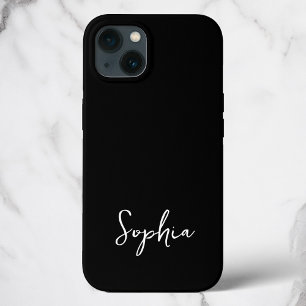 Etui iPhone 13 Script tendance moderne signature personnalisée No