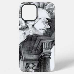Coque iPhone 12 Pro Max Sculpture de château Dessin au crayon