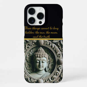 Coque iPhone 16 Pro Max Sculpture de feuille et d'orbite bouddhiste AI