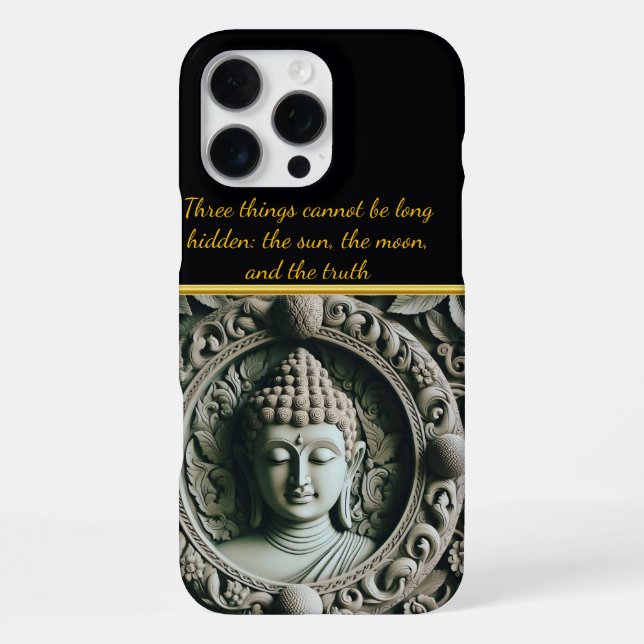 Coque iPhone Sculpture de feuille et d'orbite bouddhiste AI (Verso)