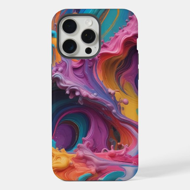 Coque iPhone Se démarquer avec style : Abstrait accrocheur (Verso)