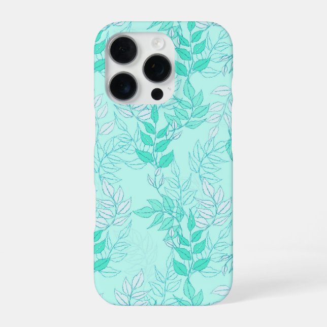 Coque iPhone Seamless pattern featuring interconnected leafy br (Verso)