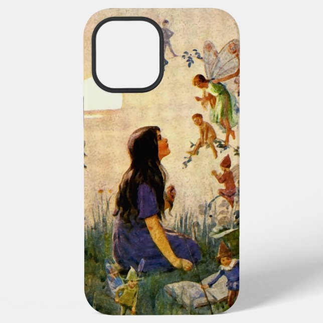 Coque iPhone Secrets de Fées - Carte Postale Ancienne (Verso)